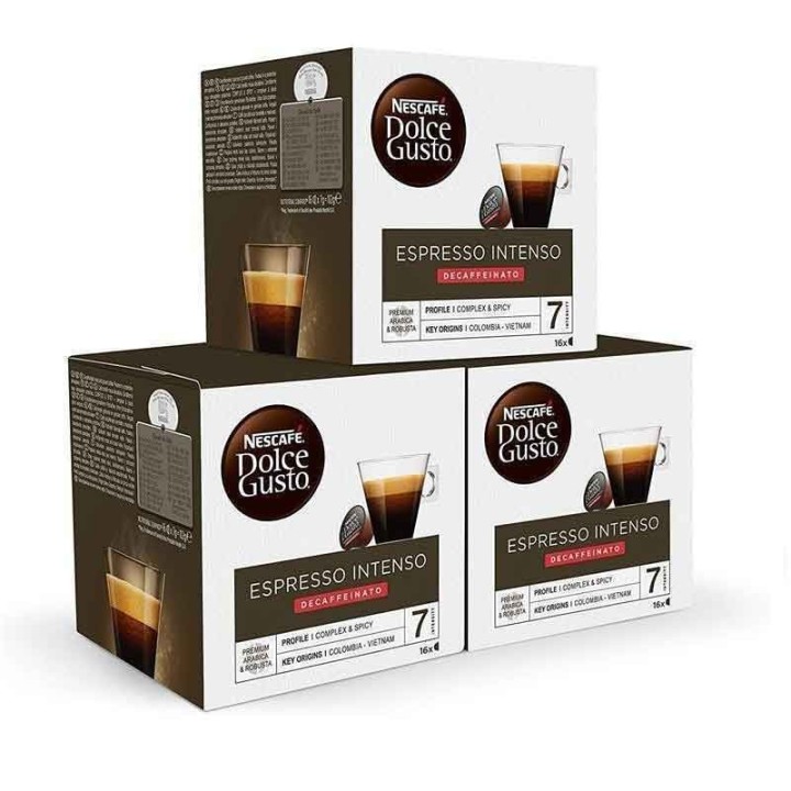 Espresso Intenso Descafeinado pack 48 cápsulas Nescafé Dolce Gusto