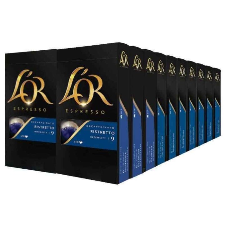 Ristretto Décaféiné L’OR – 200 capsules compatibles Nespresso