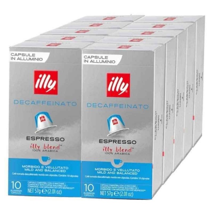 Illy Décaféiné 100 capsules compatibles Nespresso