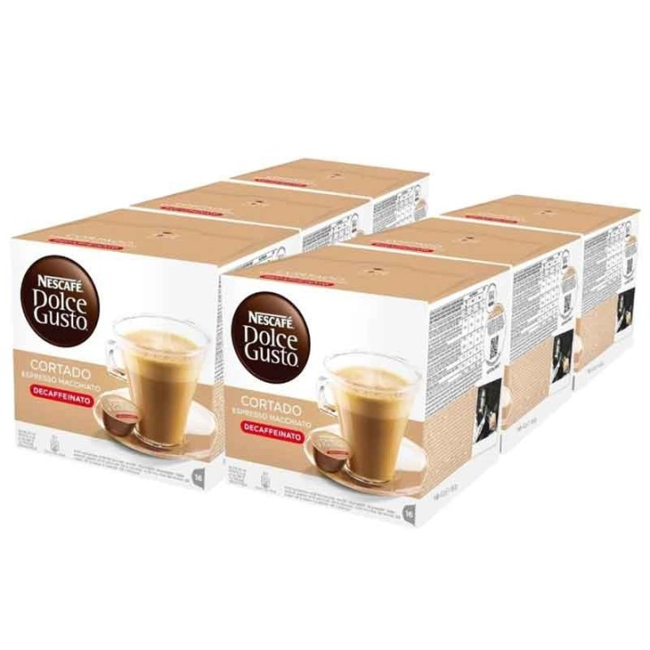 Café Cortado Décaféiné – Pack 96 capsules Nescafé Dolce Gusto