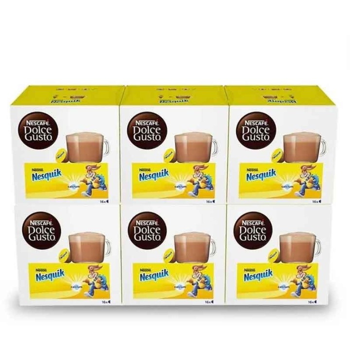 Nesquik – 6 boîtes de 16 capsules Dolce Gusto